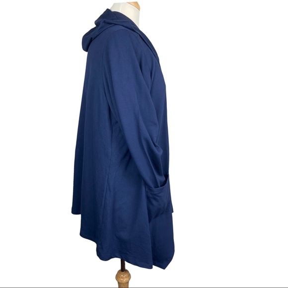 STYLE & CO Woman Solid Blue Hooded Cardigan Size 2X NWT - Picture 3 of 7